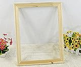 YEESAM ART Keilrahmenleisten Set zum Selbstbau Keilrahmen, Massivholzrahmen (4 Haften Sie Eine Set) für Ölgemälde 16''x20 '', 40x50cm mit Reißzwecken, Exklusiv für Malen Nach Zahlen-S