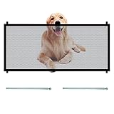 Hund Treppenschutzgitter, Treppengitter Ohne Bohren 180X70cm, Faltbare Hundeabsperrgitter Türgitter Absperrgitter für Haustier Katzen Hunde Treppe Tü