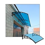 LIANGLIANG Vordach Haustür Überdachung, Veranda Terrasse Polycarbonat-Abdeckung mit Aluminiumlegierung Halterung, Sonnenunterstand pro UV Regen Schnee Schutz (Size : 100x60cm)