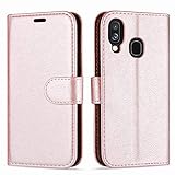 Case Collection Hochwertige Leder hülle für Samsung Galaxy A20e Hülle (5,8') mit Kreditkarten, Geldfächern und Standfunktion für Samsung Galaxy A20e Hü