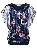 Patchwork Oberteil Damen Lila T-Shirt Gelbe Bluse Damen Langarm Poloshirt Damen Tunika Bluse Vausschnitt Tshirt Damen Tshirt Tops Damen Teenager T Shirt Marineblau Damen Oberteile S