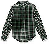 Amazon Essentials Flanellhemd Hemd, Grün kariert, 4 J