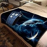 Uniguardian Doctor Police Booth Hochwertige warme weiche Flanell Plüsch auf der Schlafsofa Decke Geeignet für Klimaanlage Decke Nap Decke (B,150x200cm (60 * 80 in))
