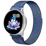 Booyi 20mm Armband Kompatibel mit Samsung Galaxy Watch Active/Active 2 40mm/44mm Armband, 20mm Schnellverschluss Metall Uhrenarmband für Samsung Gear Sport/S2 Classic/Watch 3 41mm/Garmin Vivo Active 3