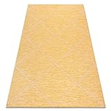 Teppich SISAL Patio 3075 flach gewebt gelb/beige 194x290 cm Gelb
