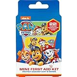 Paw Patrol Pflasters Erste-Hilfe-Set |x22| Kochsalzlösung Wundreinigungstücher | Sterile Mullkissen | Latexfrei | Hypoallergen | Waschfest | Atmungsaktiv | |Hergestellt von Jellywork