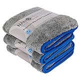 Nanoprotect Premium Flausch Mikrofaser Trockentuch | 3 Stück | 1000 GSM | 40 x 40 cm | Poliertuch aus M