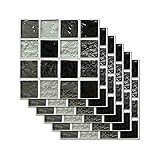 6 stück Fliesenaufkleber Badezimmer,3D Fliesenaufkleber kKüche Fliesen Folie Wand Fliesen Aufkleber,Fliesen Folie Mosaik Fliesensticker,Bad Fliesen Selbstklebend Fliesendekor,20 * 20