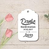 25 Geschenkanhänger Tags Etiketten Danke Kommunion Konfirmation Taufe Geb