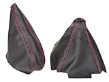 Für Honda CRX del Sol 1992–1997 Gear & Handbremsmanschette Leder schwarz N