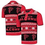 Forever Collectibles Majestic NFL Ugly Polo Shirt Atlanta Falcons Sweater Knit Poloshirt (L)