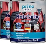 prinzcolor Premium Holzfarbe Holzlack Farbe für Holz Anthrazitgrau 1,5