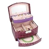 TIANYOU Modeschmuck Aufbewahrungsbox Schmuckschatulle Halskette Ring Lagerung Organizer Großes J