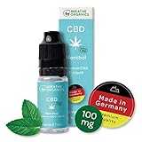 Premium CBD Liquid Menthol von Breathe Organics® | E Liquid ohne Nikotin mit 100 mg CBD | 100% natürliche Terpene | Cannabidiol Liquid | VGmax B