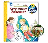 Buchspielbox Wieso? Weshalb? Warum? junior: Komm mit zum Zahnarzt (Band 64) + Kinder-Tier Sticker | ab 2 J