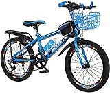 Fahrräder Fahrrad Kind / 18inch / 20inch / 22inch-Jungen-Mädchen-Fahrrad-Student Travel Fahrrad Variable Speed ​​Customization Fahrrad 5 ~ 15 Jahre Im Freien lalay ( Color : Blue , Size : 18inches )