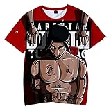 LIZCX Tupac 3D Gedruckte Kurze Ärmel 2Pac Runder Hals Lässig T-Shirt Männer Und Frauen Streetstyle Mode Plus Größe Bluse (XXS-4XL)