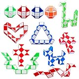 Camelize Puzzle Magische Schlange Spielzeug,12 Packung 24 Blöcke Mini Schlange Würfel,Magische Geschwindigkeit Würfel für Kinder Party Tasche Füllstoff, Party Favors (Zufällige Farbe)