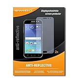 SWIDO Schutzfolie für Samsung Galaxy J3 [2 Stück] Anti-Reflex MATT Entspiegelnd, Hoher Härtegrad, Schutz vor Kratzer/Displayschutz, Displayschutzfolie, Panzerglas-F