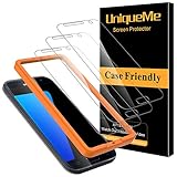 [3 Stück] UniqueMe Schutzglas für Samsung Galaxy S7 Schutzglas, H9 Härte Blasenfest Full Screen Samsung Galaxy S7 Schutzfolie M