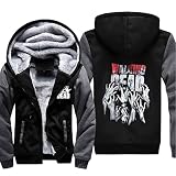 Herren Kapuzenpullover Sweatshirts - 3D the Walking Dead Print Pullover Fleece Langarm Jacken Zip Mäntel - Winter Warmer Dicker Hoodies Outwear Tops-D||5XL