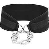 GORILLA SPORTS® Dip Gürtel - mit Stahlkette und 2 Karabiner, bis 100 kg Belastbar, Nylon, Schwarz - Gewichthebergürtel, Gewichtsgürtel, Dip-Gürtel, Dip Belt, Taillengürtel, Gewichtheb
