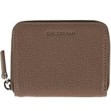 CHI CHI FAN Portemonnaie Medi - Stone | Kleine Leder Geldbörse aus genarbtem Rindsleder | Top Qualität und stylish-klares Design treffen auf maximale Funktion und Sicherheit | 10x8x1,5