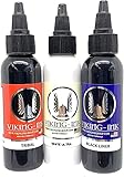 VIKING INK Tinte KIT BLACK LINER + BLACK TRIBAL + WHITE ULTRA für Tätowierungen 30
