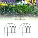 Gartenzaun, Metallpaneele, rostfrei, grün, Eisen, Landschaftsdraht, dekorativer Zaun, Zierleiste, Randeinfassung, Beeteinfassung, Tierbarriere für den Außenbereich, Terrasse, 45,7 x 45,8