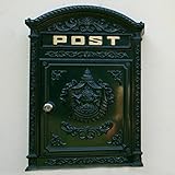 Antikas | Briefkasten Old England | nostalgischer Postkasten aus rostfreiem Aluguss | Wandbriefkasten nach antik englischen Vorb