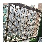 WANXMITE Balkon Netz Outdoor Safety Net Hanf Seilnetz, Hochleistungsklettern Cargo Net, Baumhaus Vögel Net Kind Seilleiter Treppe Balkon Schutznetz, Haustier Spielplatz Swing Decoration fang