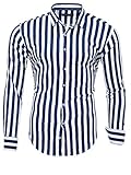 Kayhan Herren Hemd, Striped MZ Navy M