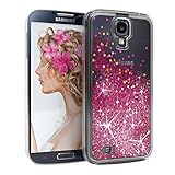 EAZY CASE Hülle kompatibel mit Samsung Galaxy S4 / S4 Neo Schutzhülle mit Flüssig-Glitzer, Handyhülle, Schutzhülle, Back Cover mit Glitter Flüssigkeit, aus TPU/Silikon, Transparent/Durchsichtig, Pink