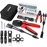 LITSPOT Solar Crimpzange Set für 2.5/4/6mm² Solarpanel PV Kabel, MC-4 Männlich/Weiblich Solarpanel Stecker Solarpanel Y Stecker Parallel-Adapter Schraubenschlüssel für Solarpanel Kab