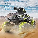 WZRYBHSD Kinder-Kampfpanzer-Spielzeug Oder Erwachsene Und Jungen, Wasserbombe RC-Panzer 360 ° Stunt-Rotation All Terrains Elektrofahrzeug 4WD Offroad 2,4 GHz Ferngesteuertes Auto (40 Minuten Sp
