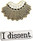 XXY216 Dissent Collar Pin Badge/Female Justice Badge Zur Erinnerung Ruth Bader Ginsburg Emaille Pins Kleidung Collar Bag Jacket Zubehö