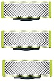 Philips OneBlade Ersatzklingen QP230/50 - Ersatzklingen für alle OneBlade und OneBlade Pro Modelle, Dreier-Pack