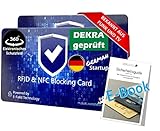 MakakaOnTheRun® RFID Blocker Karte 2 STK- DEKRA Geprüft I Maximale Datensicherheit Dank 360° RFID Schutz für Geldbörsen, EC- & Kreditkarte I Extra Dünne RFID Karte I NFC S