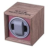 sharprepublic Automatischer Uhrenbeweger PU-Leder Mini USB ABS Organizer Einzelne Uhrenbeweger Uhrengehäuse Wickelbox für mechanische Uhren Desktop Frauen - Inneres R