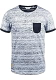 !Solid Ingo Herren T-Shirt Kurzarm Shirt Mit Rundhalsausschnitt und Inka-Print Aus 100% Baumwolle, Größe:L, Farbe:Insignia Blue (1991)