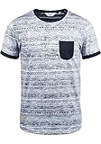 !Solid Ingo Herren T-Shirt Kurzarm Shirt Mit Rundhalsausschnitt und Inka-Print Aus 100% Baumwolle, Größe:XL, Farbe:Insignia Blue (1991)