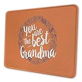 Oma Schreibtisch Pad Blumenkranz mit einem erhebenden Zitat über ältere Menschen auf warmem Hintergrund Hintergrund Maus Pad für Frauen Büro Orange Ruby W