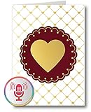 PlayMegram besprechbare Audio Grußkarte, 1 Minute Aufnahme und Wiedergabe per Knopfdruck, Sprachaufnahme, Musikaufnahme Kreative Geschenk
