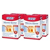 SOS Wärme-Gürtel, zur Schmerzlinderung bei Rückenschmerzen, Gürtel mit Wärmepads bei verkrampften Muskeln und Verspannungen (4 x Wärmegurt, je 4 Wärme Pads)