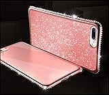 Artfeel Bling Glitzer Hülle für iPhone XR,Glänzend Diamant Kristall Strass Ultra Dünn Weich Silikon TPU Zurück Handyhülle,Überzug Rahmen Bumper Stoßfest Schutzhülle-Roség