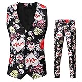 Zhiyao Herren Valentinstag Anzüge Male Anzug Zweiteiler Super Slim Fit Herrenanzug Sakko Hose&W