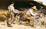 Kunstdruck/Poster: Gustave Courbet Die Steinklopfer - hochwertiger Druck, Bild, Kunstposter, 65x40