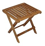 DEGAMO Garten Klapphocker 45x45cm, Akazie geö