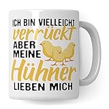 Pagma Druck Tasse Hühner Geschenk | Huhn Becher Geschenkidee | Kaffeetasse Küken Hühnerhalter Spruch Hühnerstall Motiv Kaffeeb