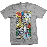 Marvel Comics Herren Men's Tee: Panels T-Shirt, Grau (Grey Grey), X-Larg